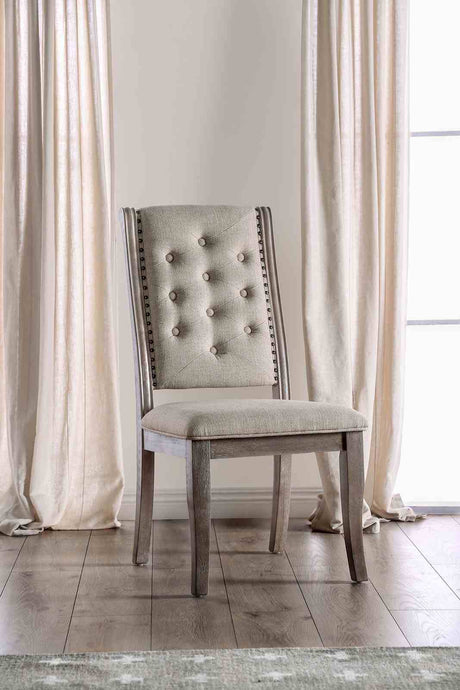 Patience Rustic Natural Tone/Beige Side Chair from Furniture of America - Luna Furniture