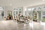 Patience Rustic Natural Tone/Beige 9 Pc Dining Table Set from Furniture of America - Luna Furniture