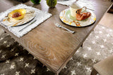 Patience Rustic Natural Tone/Beige 9 Pc Dining Table Set from Furniture of America - Luna Furniture
