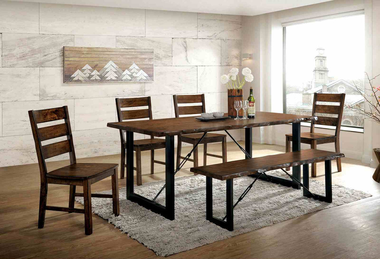 Dulce Walnut Side Chair from Furniture of America - Luna Furniture