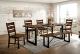 Dulce Walnut/Black Bench from Furniture of America - Luna Furniture