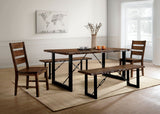 Dulce Walnut/Black Dining Table from Furniture of America - Luna Furniture