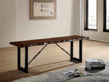 Dulce Walnut/Black 6 Pc Dining Table Set w/ Bench from Furniture of America - Luna Furniture