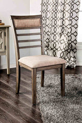 Taylah Weathered Gray/Beige 7 PC. Dining Table Set from Furniture of America - Luna Furniture