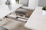 Daniella Antique White/Gray 7 Pc Dining Table Set from Furniture of America - Luna Furniture