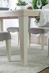 Daniella Antique White/Gray 7 Pc Dining Table Set from Furniture of America - Luna Furniture