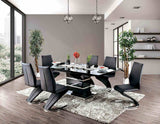 Midvale Black/Chrome Dining Table from Furniture of America - Luna Furniture