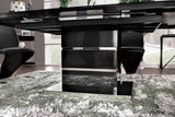 Midvale Black/Chrome Dining Table from Furniture of America - Luna Furniture