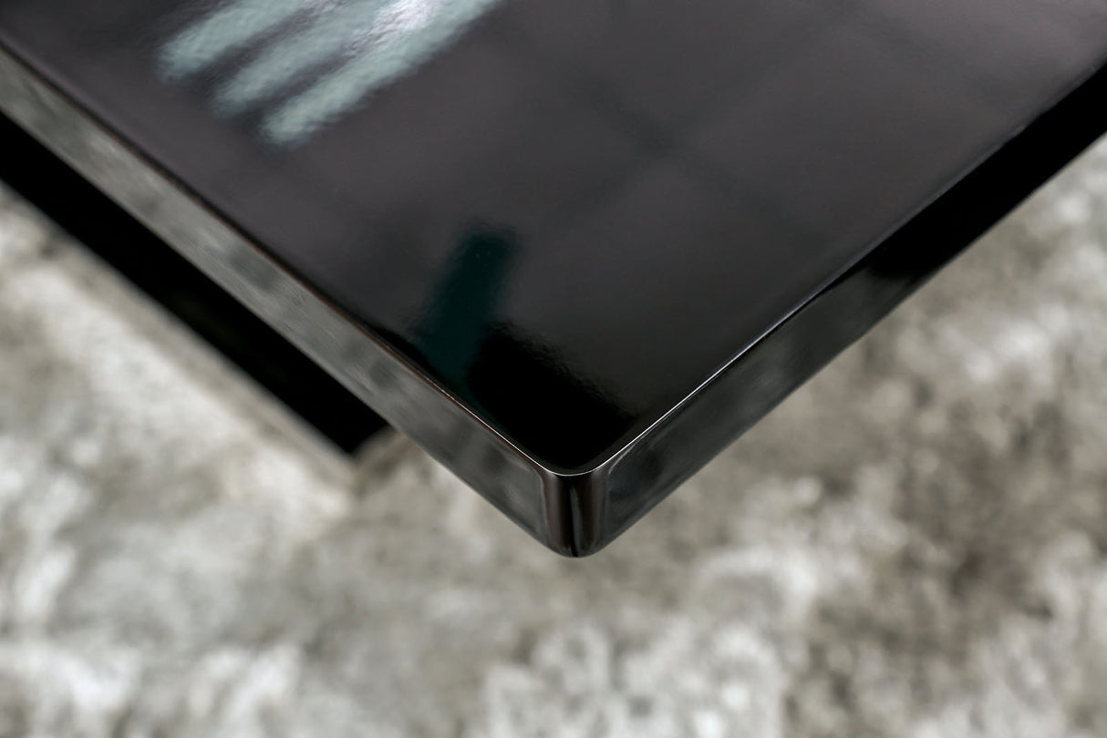 Midvale Black/Chrome Dining Table from Furniture of America - Luna Furniture