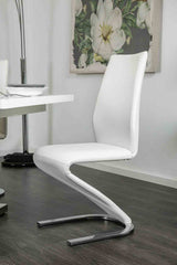 Midvale White/Chrome Dining Table from Furniture of America - Luna Furniture