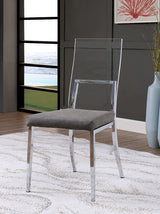 Casper Chrome Side Chair from Furniture of America - Luna Furniture
