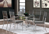 Casper Chrome Dining Table from Furniture of America - Luna Furniture