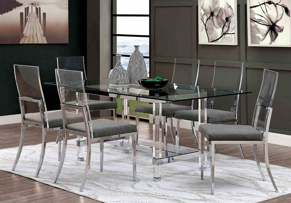 Casper Chrome 7-Piece Dining Room Set