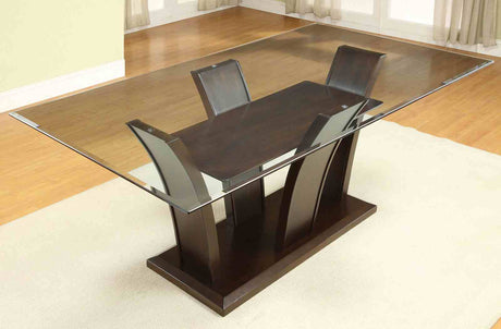 Manhattan Brown Cherry Dining Table from Furniture of America - Luna Furniture