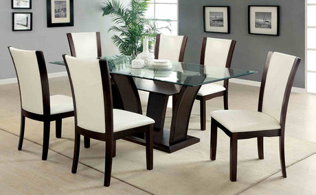 Manhattan Dark Cherry/White Side Chair from Furniture of America - Luna Furniture