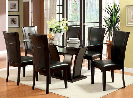 Manhattan Dark Cherry/White Side Chair from Furniture of America - Luna Furniture