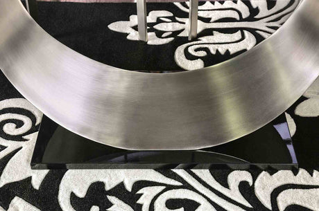 Orla Silver/Black Dining Table from Furniture of America - Luna Furniture