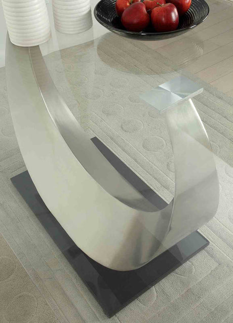 Orla Silver/Black Dining Table from Furniture of America - Luna Furniture