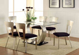 Nova Silver/Black Side Chair from Furniture of America - Luna Furniture