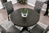 Alfred Antique Black Round Dining Table from Furniture of America - Luna Furniture