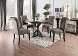 Alfred Antique Black Round Dining Table from Furniture of America - Luna Furniture