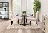 Alfred Antique Black Round Dining Table from Furniture of America - Luna Furniture