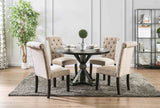 Alfred Antique Black/Ivory 5 Pc Dining Table Set from Furniture of America - Luna Furniture