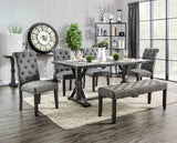 Alfred Antique Black Dining Table from Furniture of America - Luna Furniture