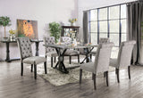 Alfred Antique Black 7 Pc Dining Table Set from Furniture of America - Luna Furniture