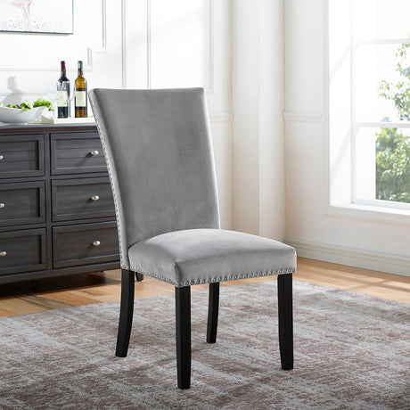 Kian Black/Light Gray Side Chair from Furniture of America - Luna Furniture