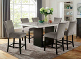 Kian White/Black Counter Ht. Table from Furniture of America - Luna Furniture