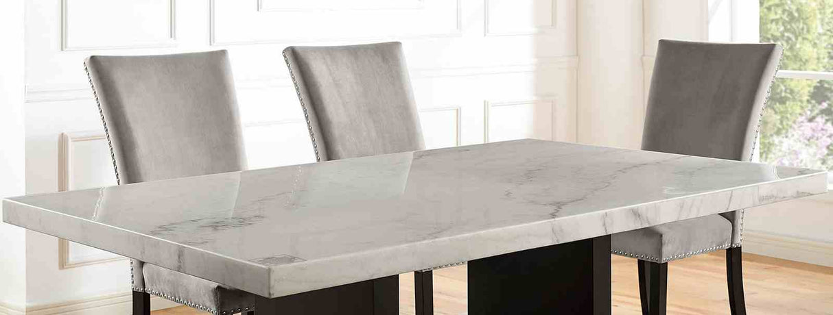 Kian White/Black 7 Pc Dining Table Set from Furniture of America - Luna Furniture