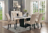 Kian White/Black 7 Pc Dining Table Set from Furniture of America - Luna Furniture