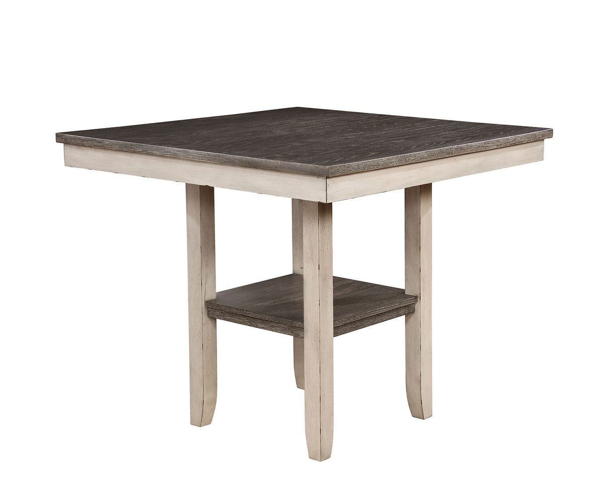 Ann Antique White/Gray 5-Piece Counter Ht. Table Set from Furniture of America - Luna Furniture