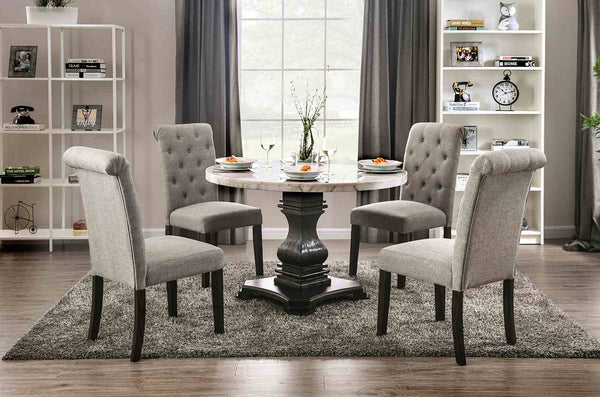 Elfredo White/Antique Black 5-Piece Dining Room Set