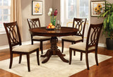 Carlisle Brown Cherry Round Dining Table from Furniture of America - Luna Furniture