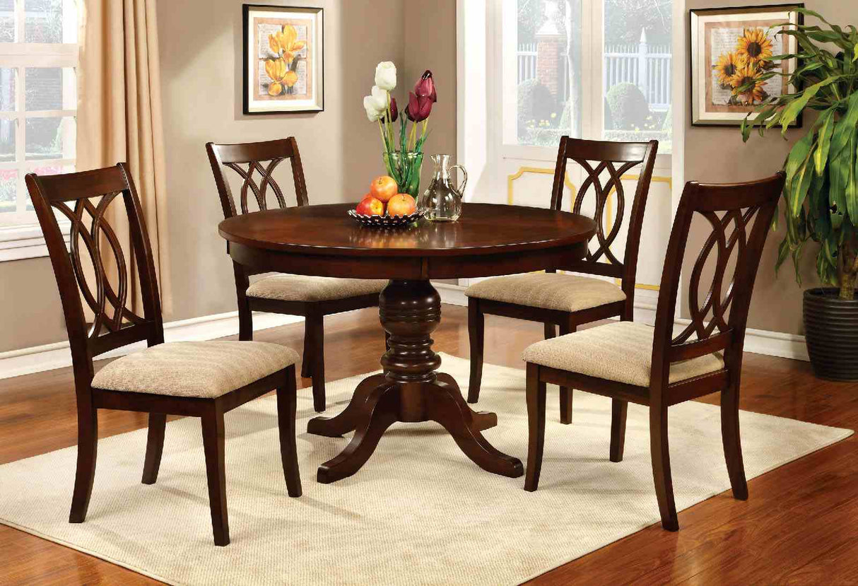 Carlisle Brown Cherry Side Chair from Furniture of America - Luna Furniture