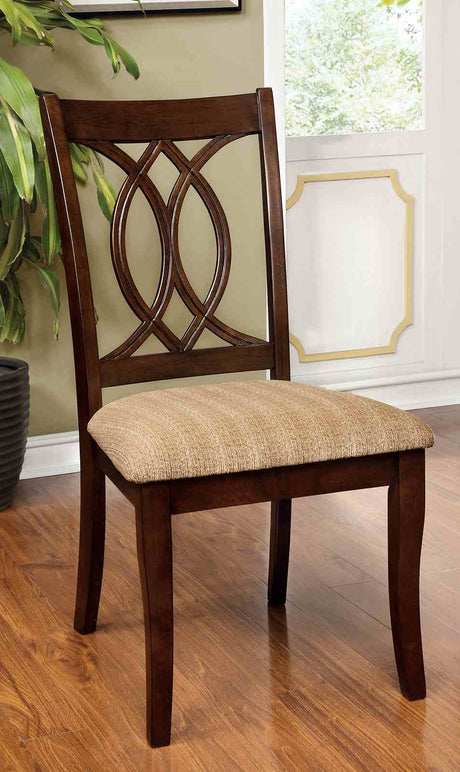 Carlisle Brown Cherry Round Dining Table from Furniture of America - Luna Furniture