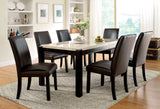 Gladstone Dark Walnut/Ivory Dining Table from Furniture of America - Luna Furniture