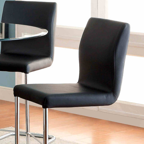 Lodia Black Glass Top 5-Piece Dining Room Set from Furniture of America - Luna Furniture