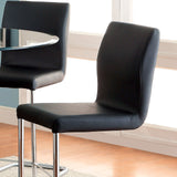 Lodia Black/Chrome Counter Height Chair from Furniture of America - Luna Furniture