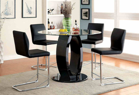 Lodia Black 5 Pc Dining Table Set from Furniture of America - Luna Furniture