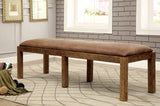 Gianna Rustic Oak Wooden Bench from Furniture of America - Luna Furniture