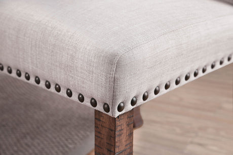 Gianna Rustic Oak/Ivory Side Chair from Furniture of America - Luna Furniture