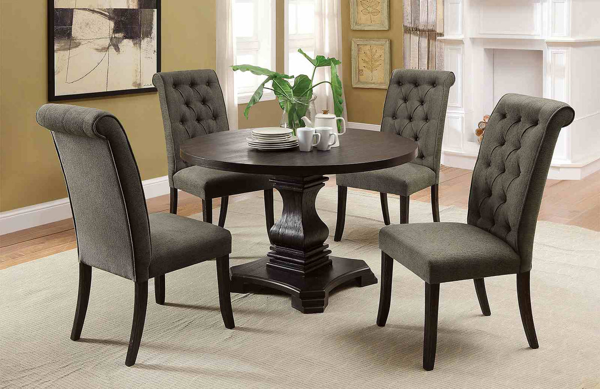 Nerissa Antique Black/Beige 5 Pc Dining Table Set from Furniture of America - Luna Furniture