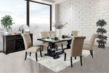 Nerissa Antique Black 7 Pc Dining Table Set from Furniture of America - Luna Furniture