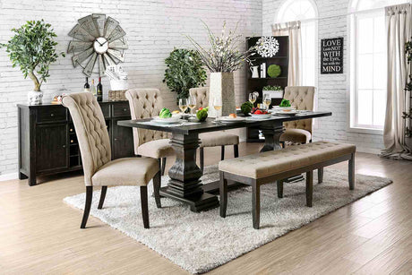Nerissa Antique Black Dining Table from Furniture of America - Luna Furniture