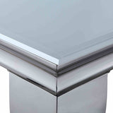 Neuveville White/Chrome 7 Pc Dining Table Set from Furniture of America - Luna Furniture