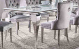 Neuveville White/Chrome Dining Table
