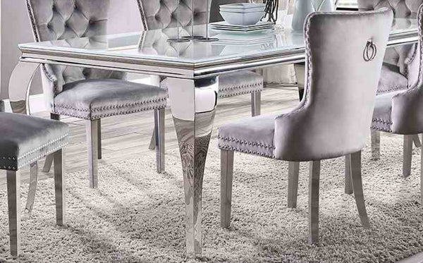 Neuveville White/Chrome Dining Table